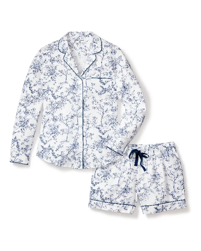 Best Choice Women's Twill Long Sleeve Short Set in Timeless Toile