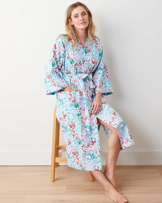 Weekend Discounts to Delight PF x The Hiltons Wrapped Gifts - Robe - Baby Blue