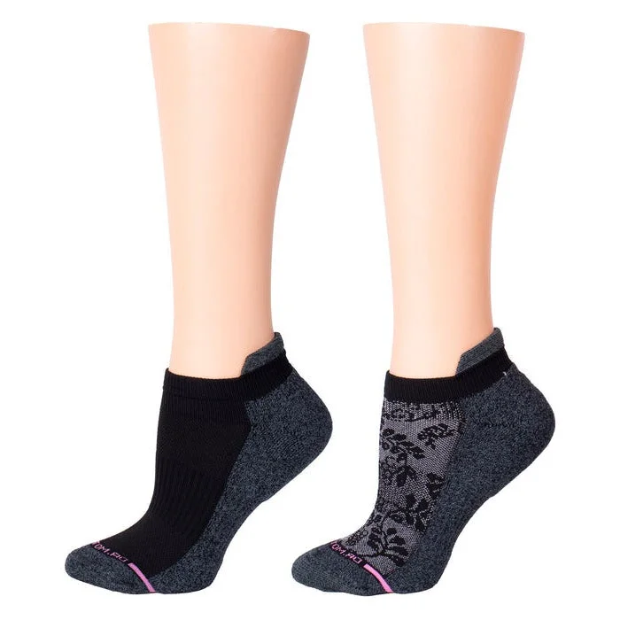 Exclusive Deal Ankle Socks Compression | Blue, Black & Pink | Dr. Motion (2 Pack)