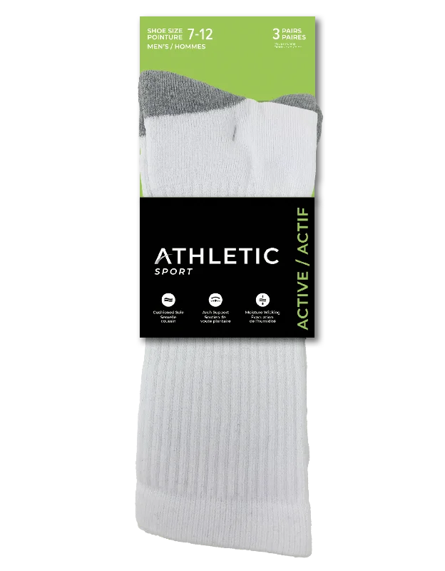 Reduced Price Athletic Sport Men half cushion crew - 3 Pairs
