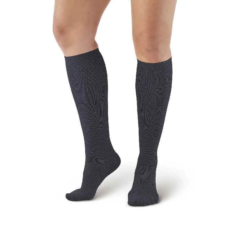 Discount Mania AW Style 112 Women's Microfiber Knee High Socks - 15-20 mmHg