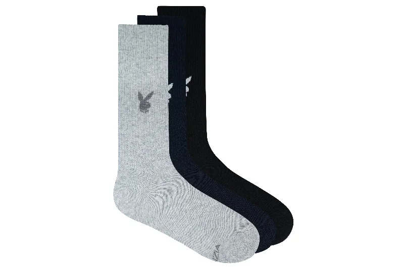 Weekend Bargains to Cherish BALENZIA Men's Playboy Solid Crew Socks  |  3-Pack | Free Size