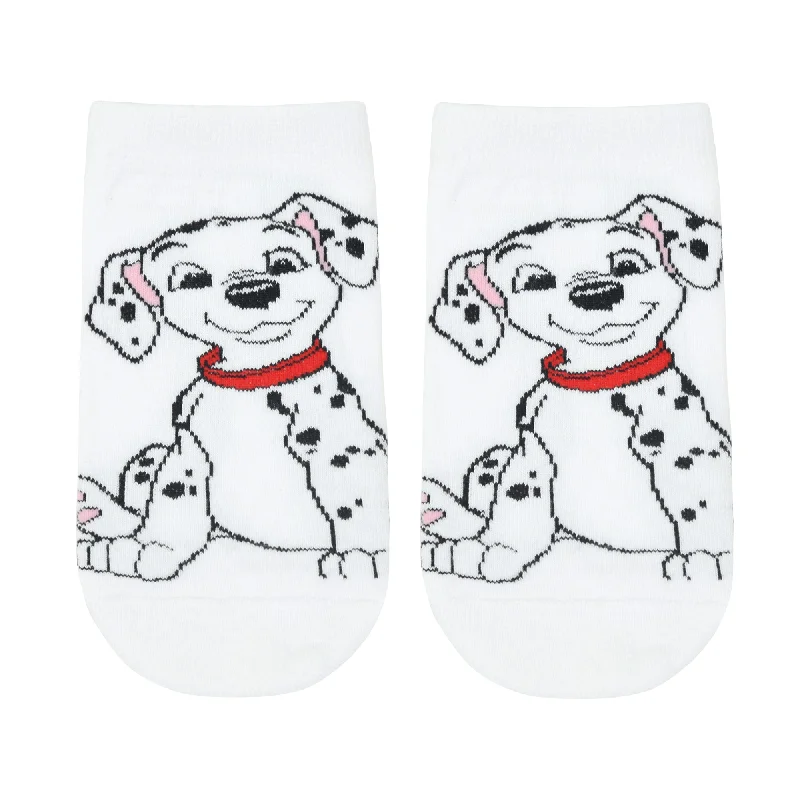 Deep Savings Balenzia x Disney Character Cushioned Ankle socks for women-101 Dalmations (Pack of 1 Pair/1U)-White Deep Savings Balenzia x Disney Character Cushioned Ankle socks for women-101 Dalmations (Pack of 1 Pair/1U)-White