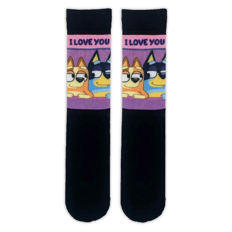 Clearance Sale Bandit and Chilli "I Love You" Adult Printed Socks
