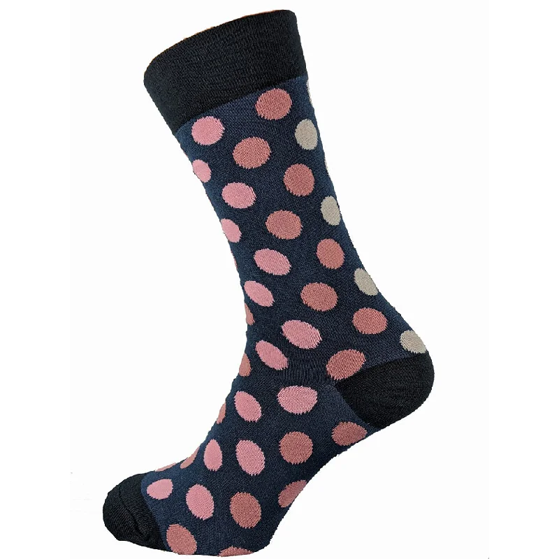 Deal Alert Black and Pink Spotty Bamboo Socks