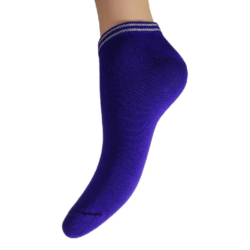 Big Savings Bright Blue Bamboo Trainer Socks