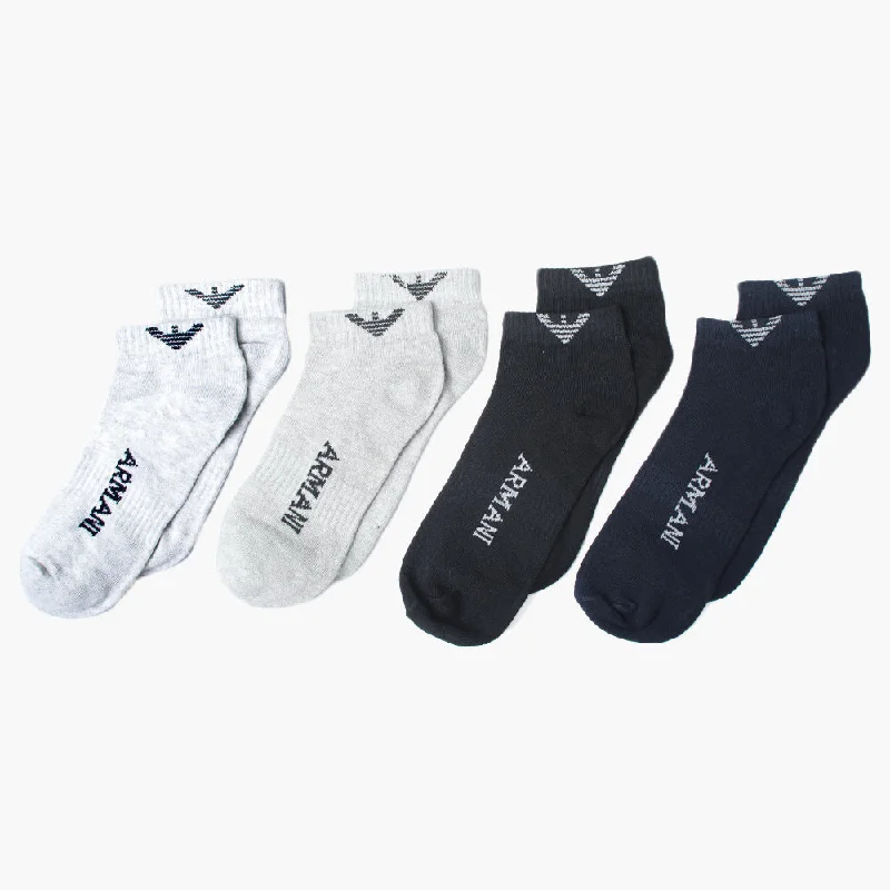 Weekend Savings Delight Men's 4Pcs Ankle Socks - Multi Color