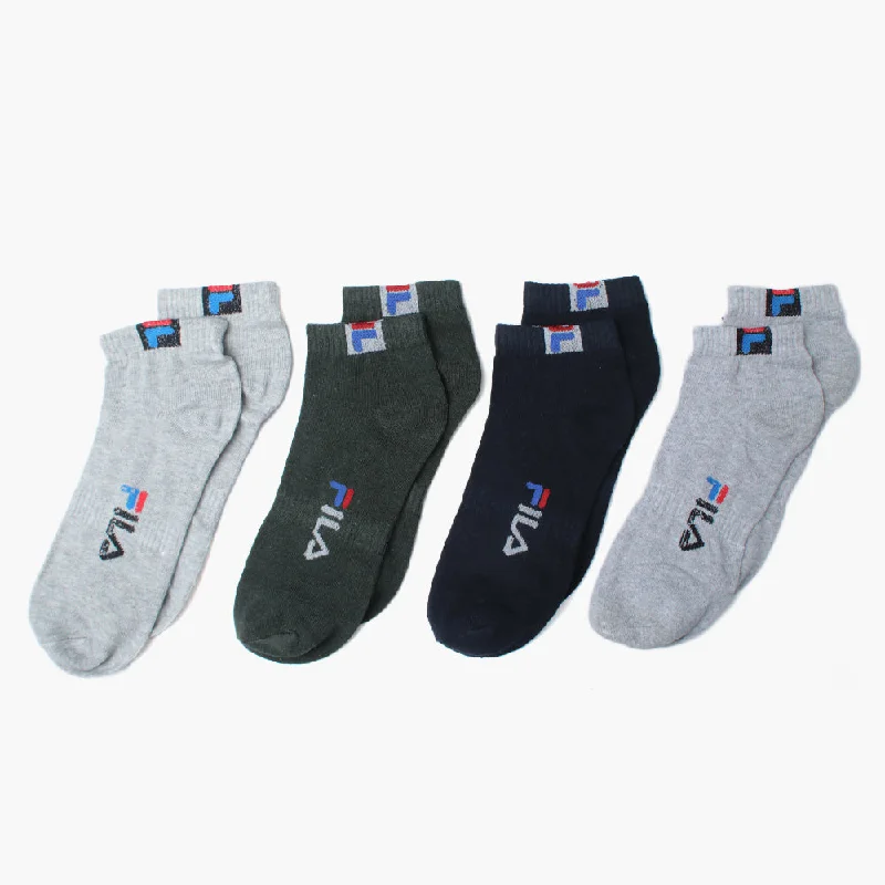 Hurry Up Men's 4Pcs Ankle Socks - Multi Color