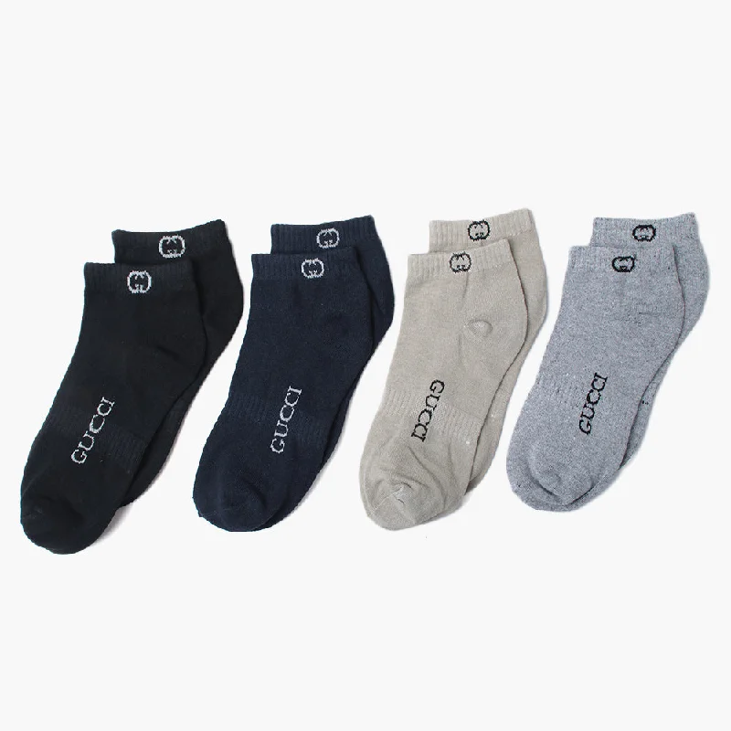 Act Now Men's 4Pcs Ankle Socks - Multi Color