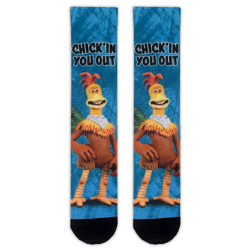 Quick Deals Chicken Run 'Chick'In You Out' Adult Printed Socks