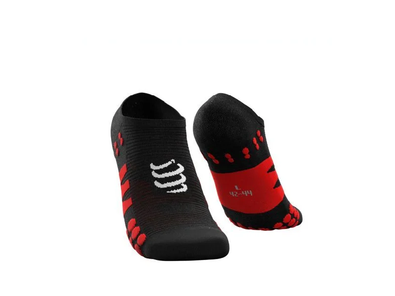 Weekend Bargains to Cherish Compressport No Show Socks - Black/Red