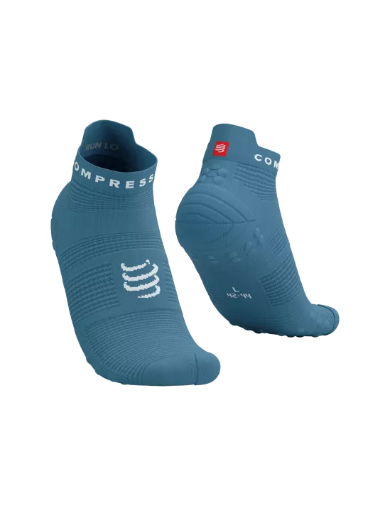 Weekend Deals to Make You Happy Compressport Unisex's Pro Racing Socks v4.0 Run Low - Niagara Blue/White