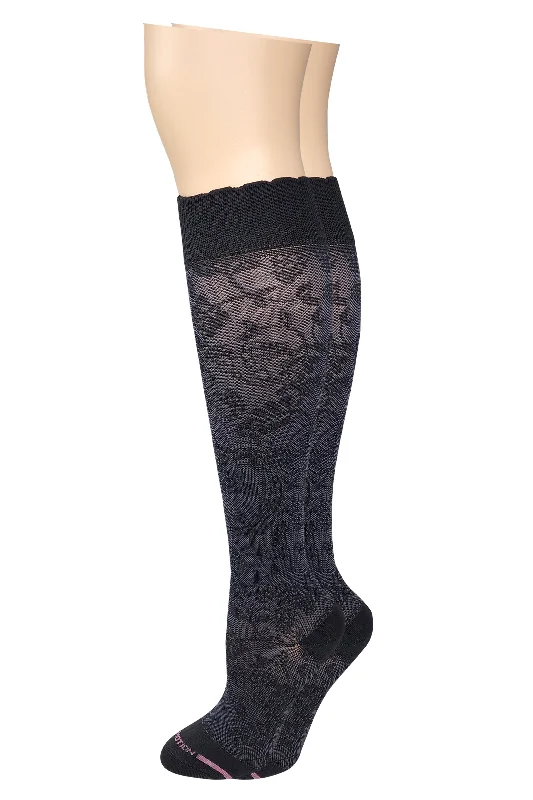 Today's Deal Knee High Compression Socks | Grape Vine Texture | Women's (1 Pair)
