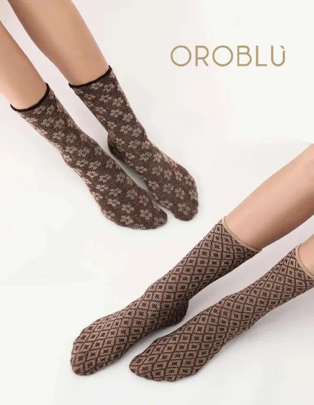 Weekend Deals That Sparkle Oroblu Double Fantasy Socks Camel (Twin Pack)