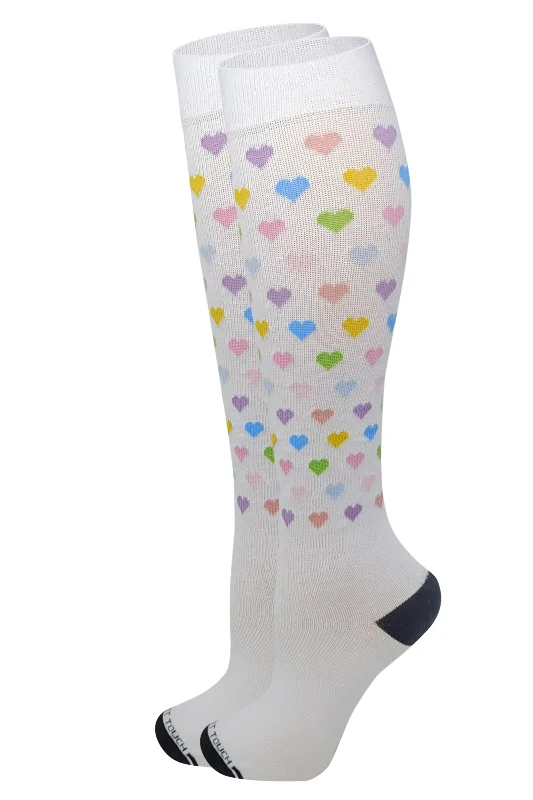 Weekend Specials to Indulge In Compression Knee High Socks | Mini Hearts Design | Womens (1 Pair) Weekend Specials to Indulge In Compression Knee High Socks | Mini Hearts Design | Womens (1 Pair)