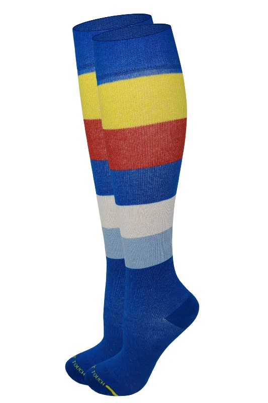 Weekend Bargains to Grab Compression Knee High Socks | Color Stripes Design | Womens (1 Pair) Weekend Bargains to Grab Compression Knee High Socks | Color Stripes Design | Womens (1 Pair)