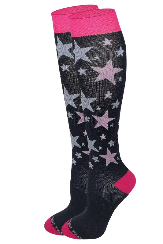 Weekend Discounts to Celebrate Compression Knee High Socks | Stars Design | Womens (1 Pair) Weekend Discounts to Celebrate Compression Knee High Socks | Stars Design | Womens (1 Pair)
