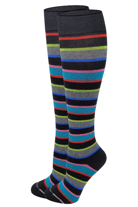 Weekend Offers That Sizzle Knee High Compression Socks | Bright Stripes | Women (1 Pair) Weekend Offers That Sizzle Knee High Compression Socks | Bright Stripes | Women (1 Pair)