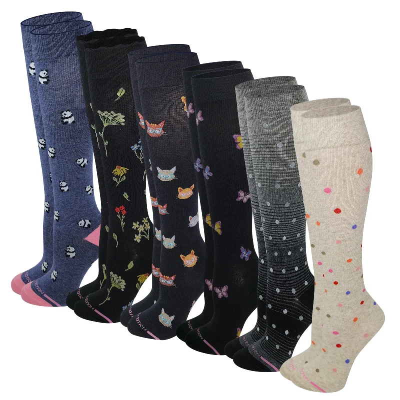 Weekend Offers That Amaze Knee High Compression Socks | Everyday Assorted | Women's (6 Pairs) Weekend Offers That Amaze Knee High Compression Socks | Everyday Assorted | Women's (6 Pairs)