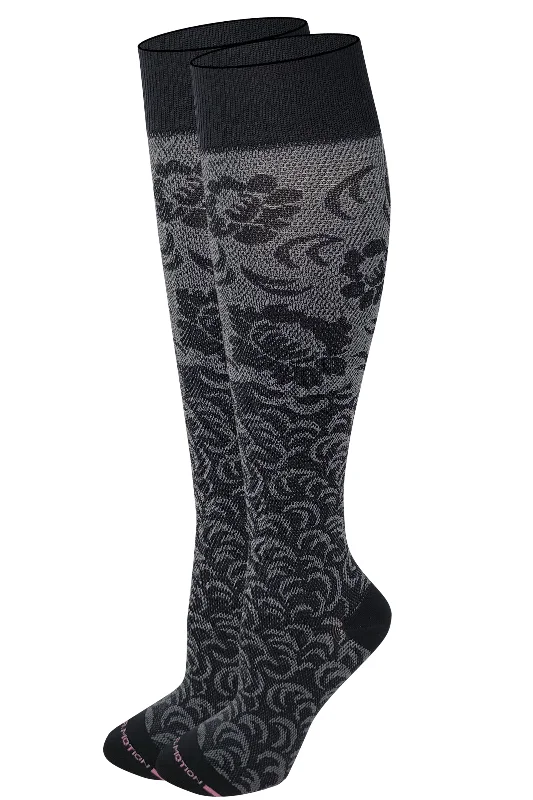 Instant Deal Knee High Compression Socks | Damaska Floral Design | Women's (1 Pair)