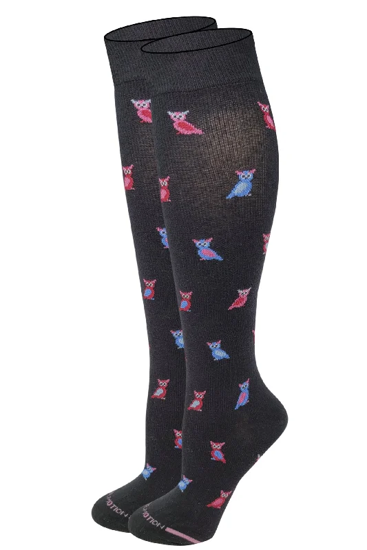 Special Buy Knee High Compression Socks | Owl Design | Women's (1 Pair)