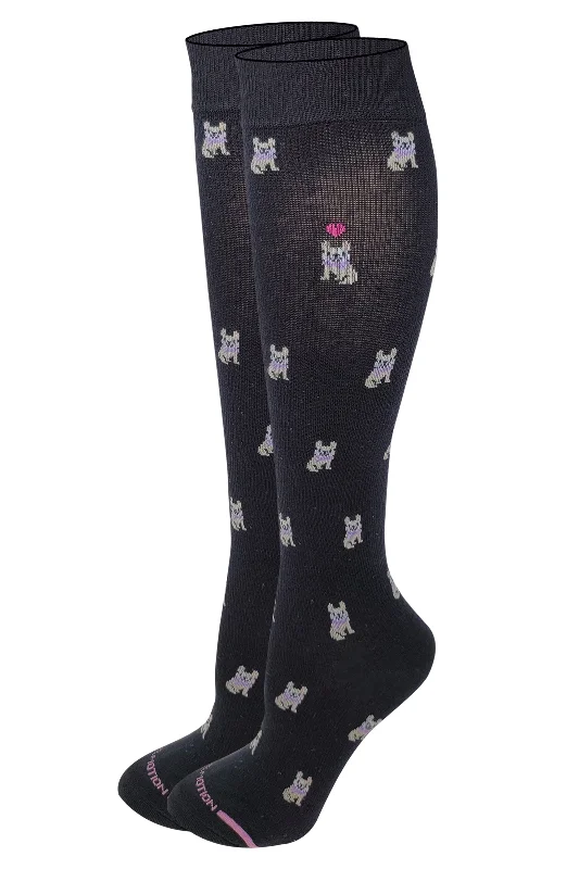 Value Deals Knee High Compression Socks | Puppy Design | Women's (1 Pair)