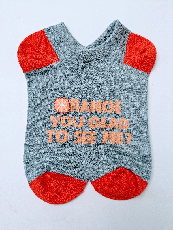 Reduced Rates Orange You Glad To See Me Ankle Socks