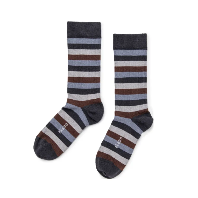 Weekend Offers That Shine Even Stripe Socks in Charcoal from Zkano