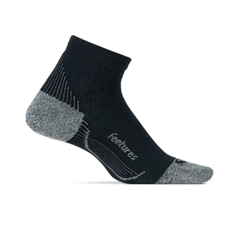 Weekend Deals That Excite Feetures Plantar Fasciitis UltraLight Compression Sock Quarter - Black