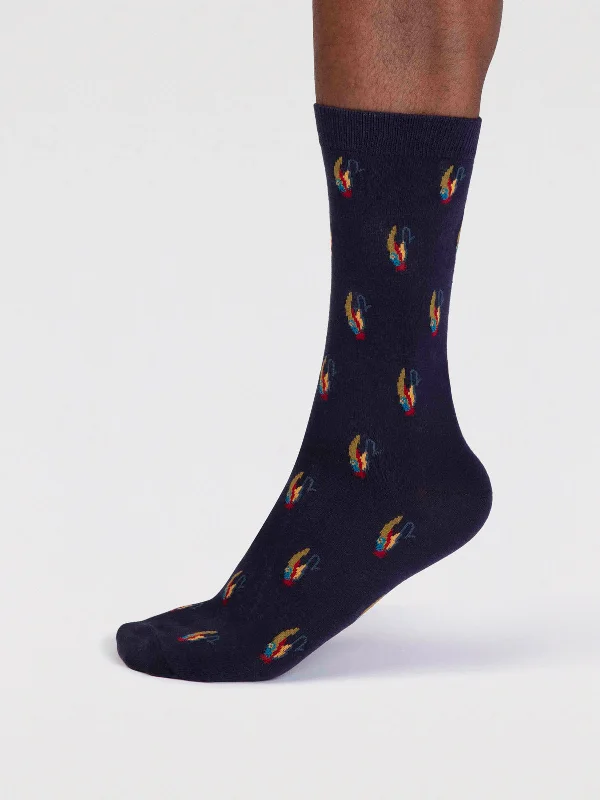 Value Deals Finley Organic Cotton Fly Fishing Socks - Indigo Blue