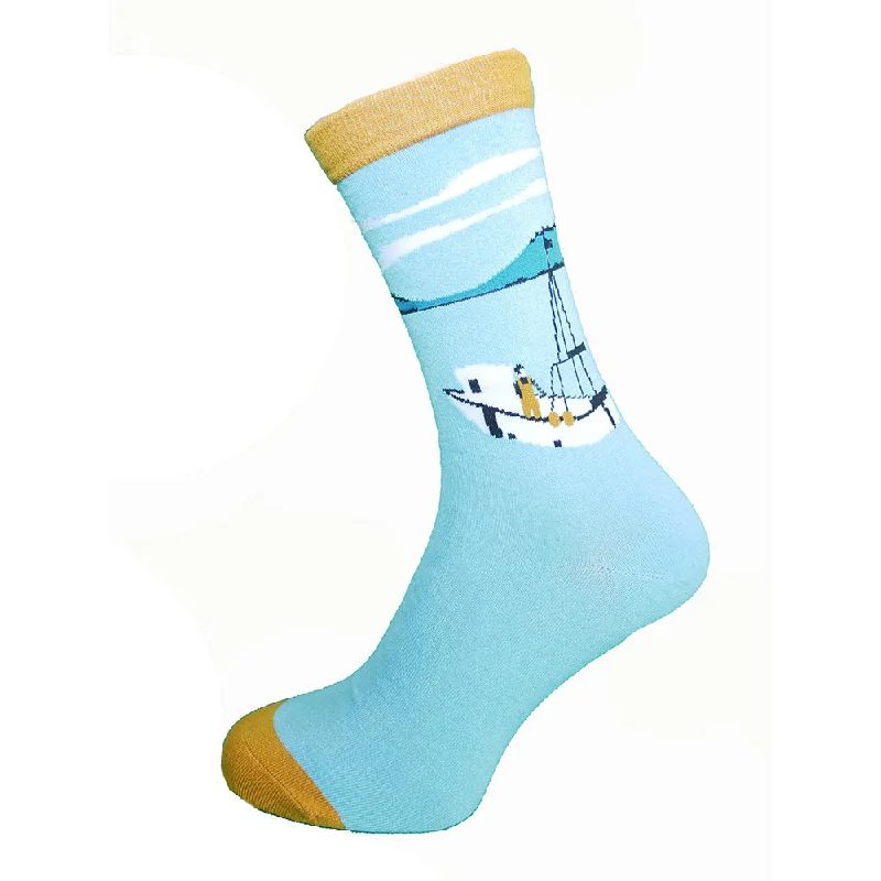 Time-Limited Offer Fishing Boat Bamboo socks