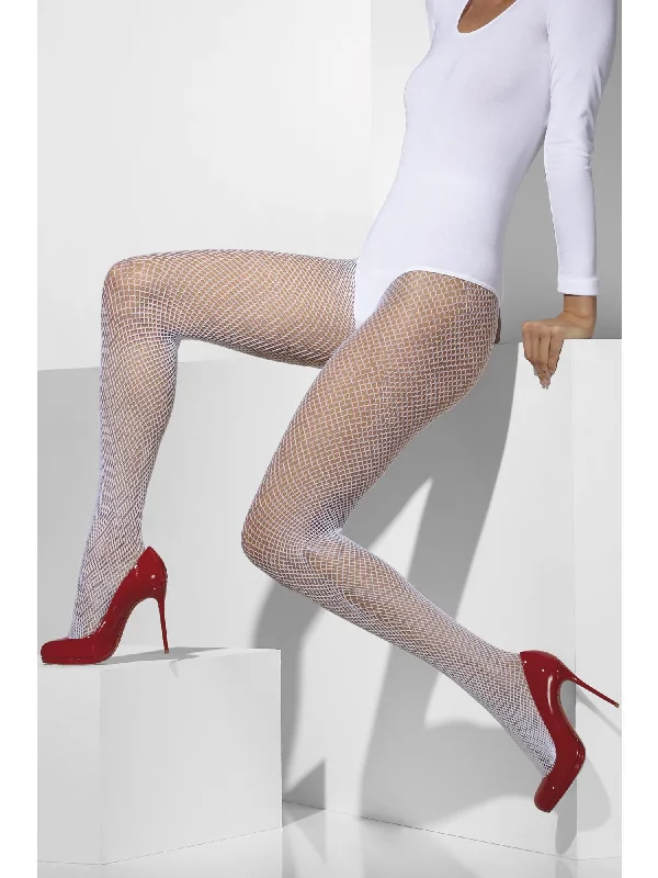 Value Deals Fishnet Tights, White
