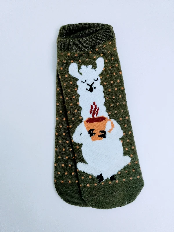 Weekend Deals That Excite Llama Latte Ankle Socks