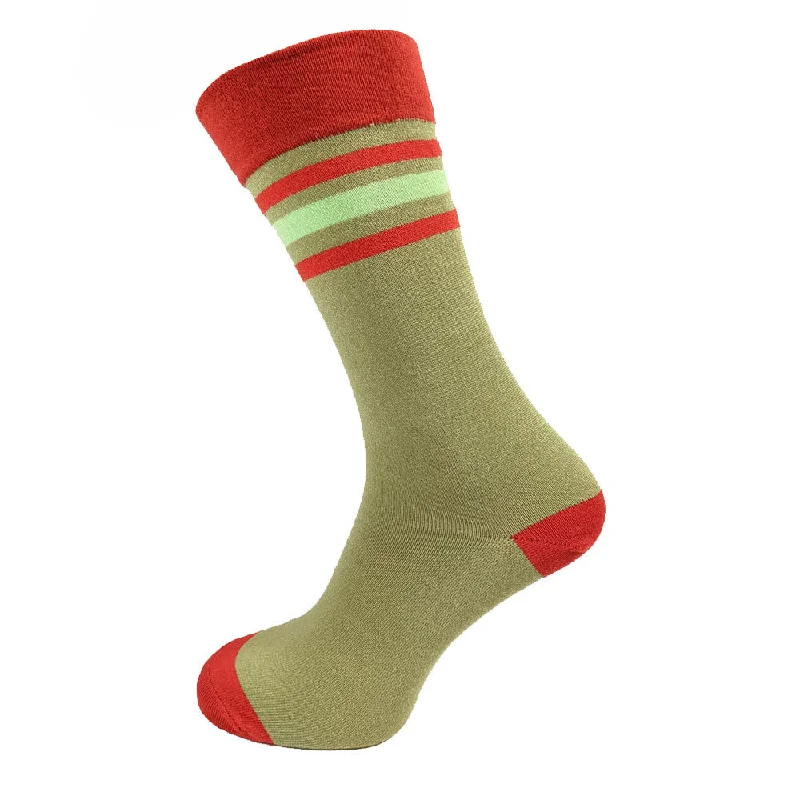 Weekend Shopping Bliss Green and red Bamboo socks
