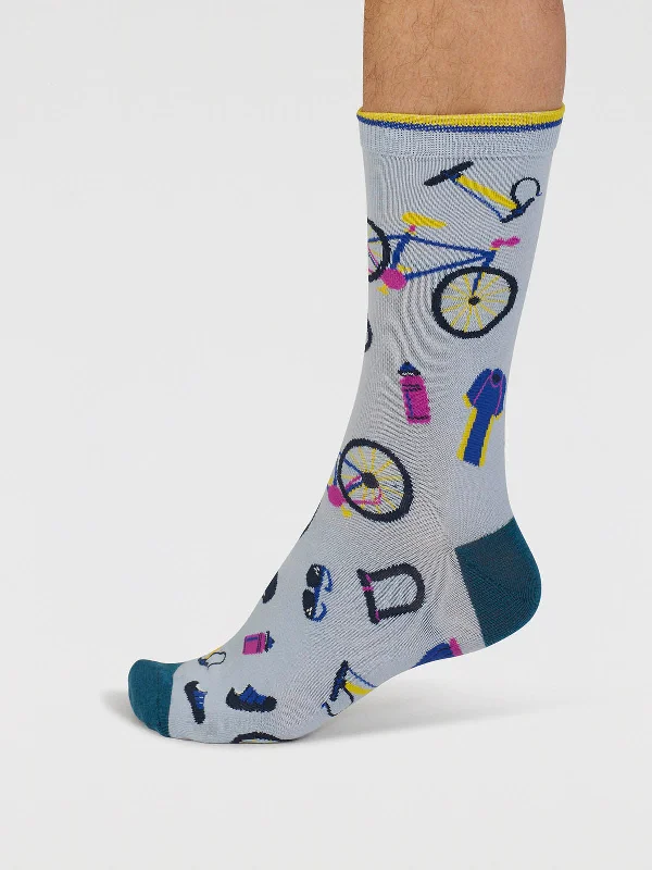Final Offer Griffen Bike Parts Organic Cotton Socks - Chambray Blue