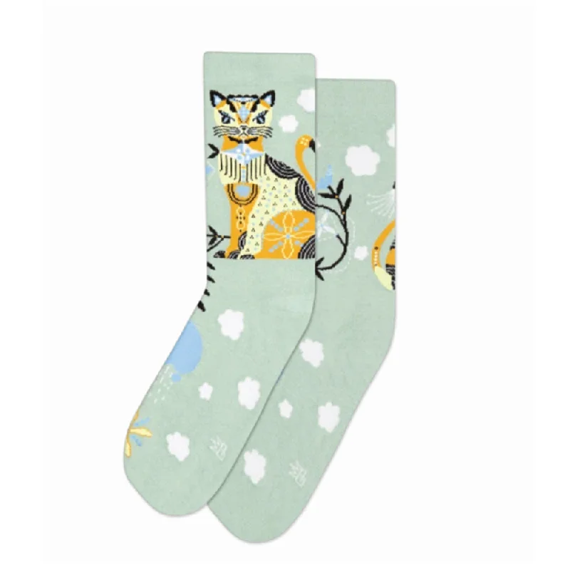 Final Clearance Gumball Poodle Crew Socks – Cat & Clouds (Bunnie Reiss)