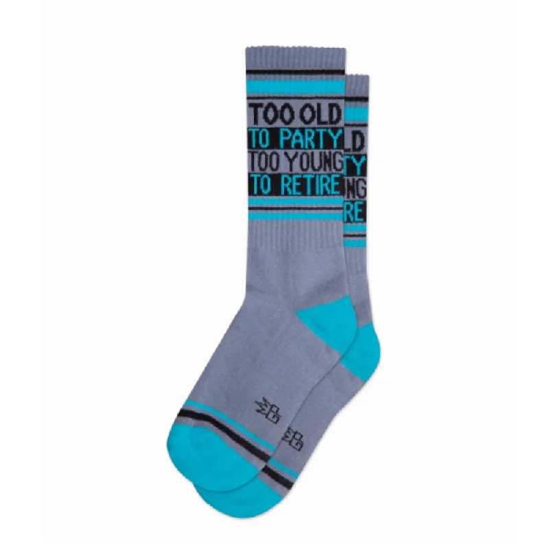 Quick Sale Gumball Poodle Ribbed Gym Socks – Too Old To Party, Too Young To Retire