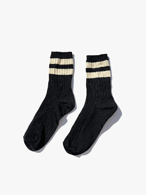 Weekend Offers That Impress Her Varsity Sock - Black