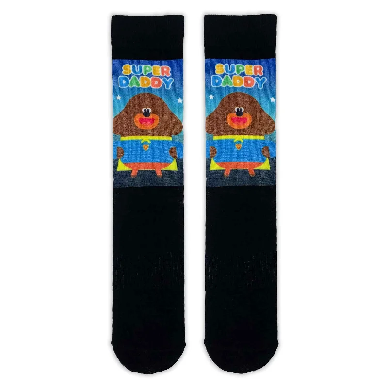 Price Drop Hey Duggee "Super Daddy" Printed Adult Socks