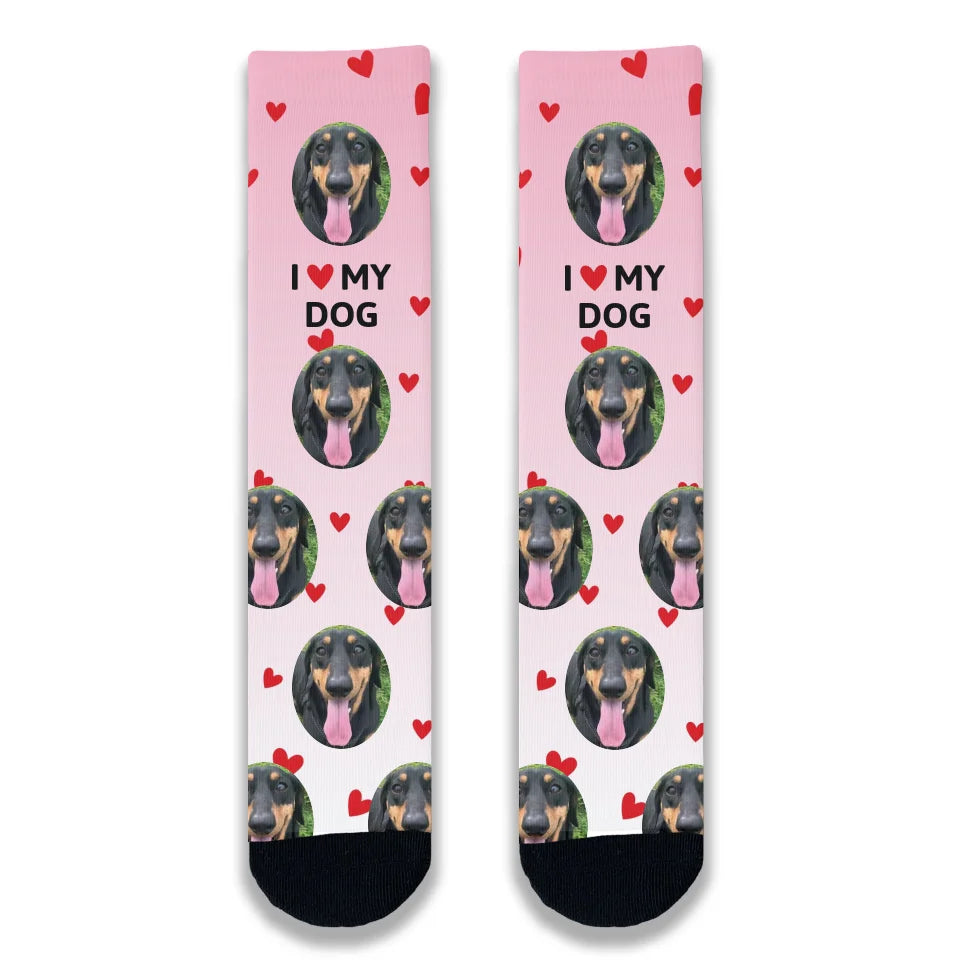 One-Day Only I Love My... Personalised Dog Socks