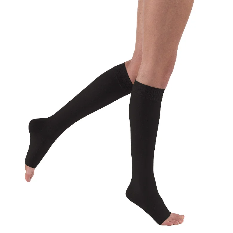 Unwind with Weekend Discounts Jobst Relief Open Toe Knee Highs w/ Silicone Band - 30-40 mmHg