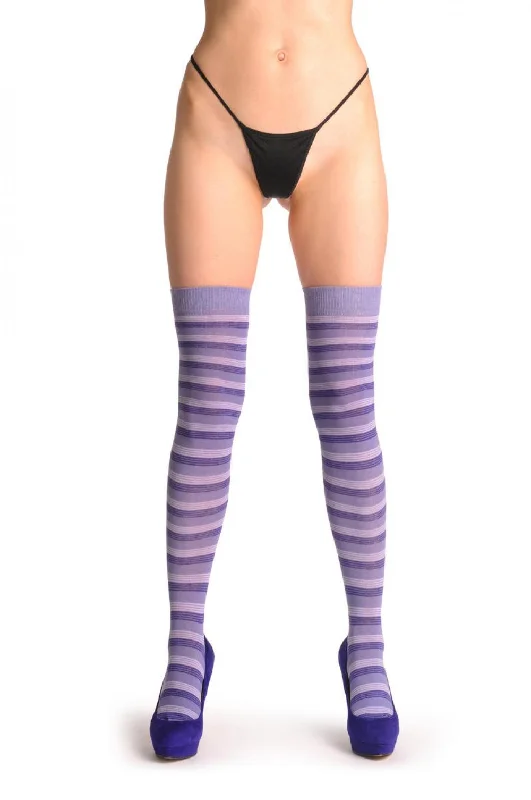 Weekend Savings Spree Lilac & Purple Thin Stripes