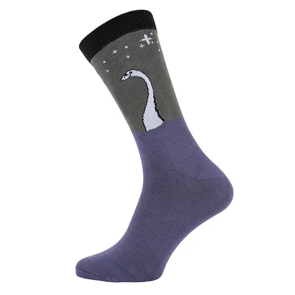 Markdown Sale Loch Ness Monster Bamboo socks