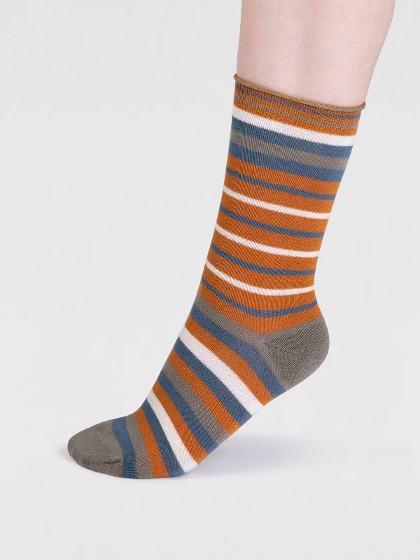 Weekend Deals That Impress Lucia Bamboo Stripe Socks - Turmeric Yellow