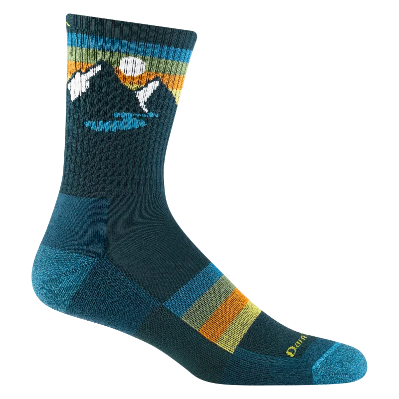 Midnight Madness Men's Sunset Ridge Micro Crew  Lightweight Hiking Sock
