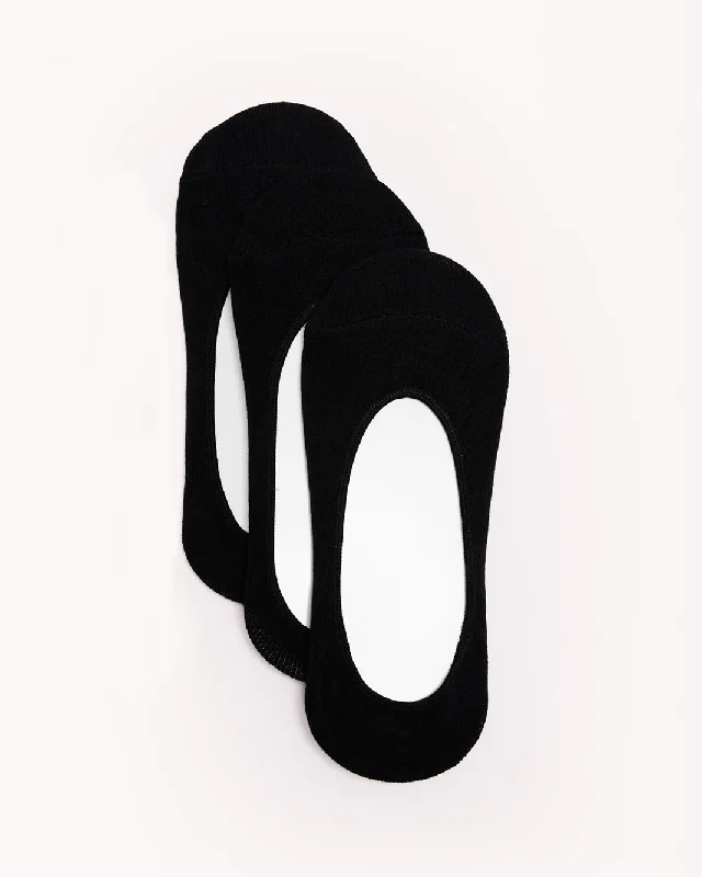 Weekend Shopping Bliss NO SHOW SOCKS 3 PACK - BLACK