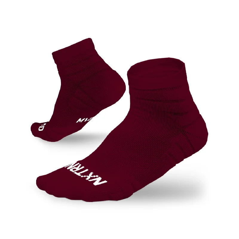 Deal Alert NXTRND Quarter Socks Maroon (3-Pairs)