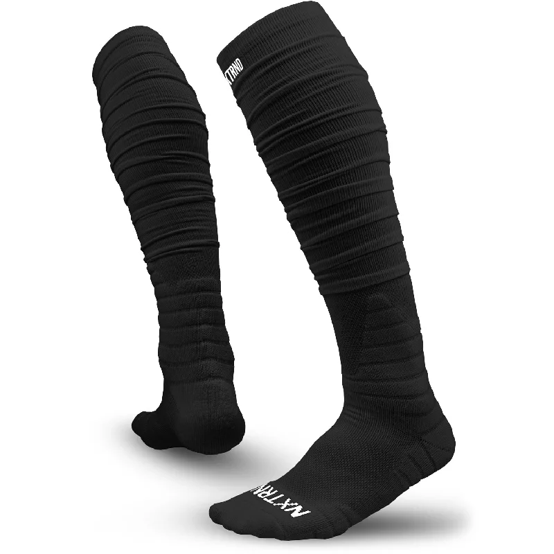 Steals and Deals NXTRND XTD® Scrunch Football Socks Black