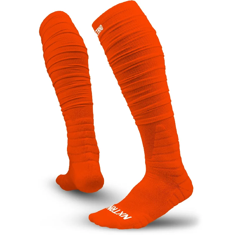 Weekend Discounts to Snag NXTRND XTD® Scrunch Football Socks Orange