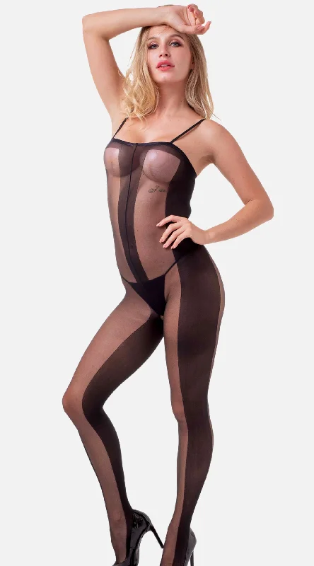 Shop Now Opaque and Mesh Bodystocking